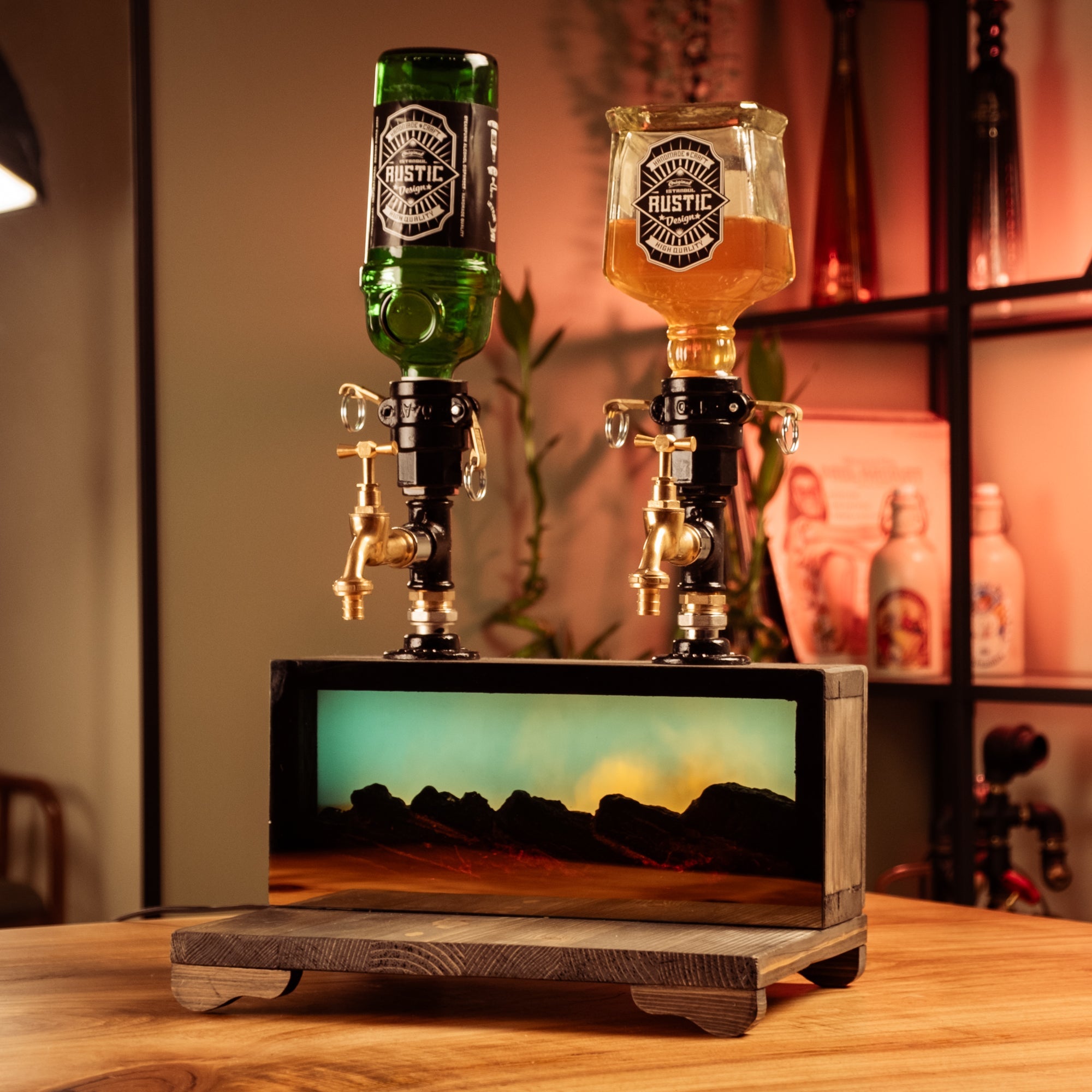 şömine ürünü ayarlanabilir RGB led şömine detayı 